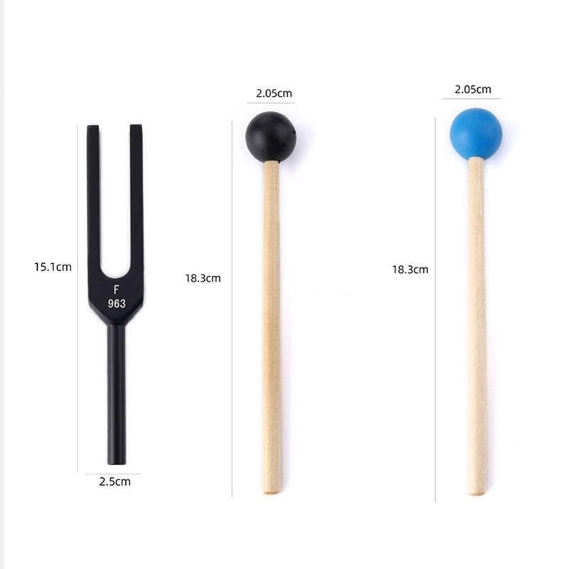 Colorful Tuning Fork Set 174-963 Tuning Forks 9-piece Sets Aluminum Alloy Sound Healing Schumann Resonance Percussion Instrument