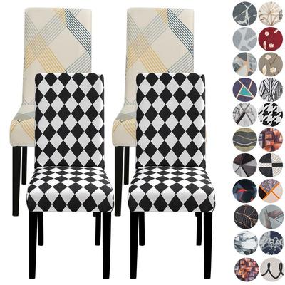 Yemek Odası Sandalye Kılıfları Esnek Yıkanabilir Sandalye Kılıfı, Parsons Sandalye Kılıfları Ev, Restoran, Ziyafet, Mutfak için Koruyucu