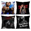 A-Anuel AA Real Hasta La Muerte Cushion Cover Pattern Printed Pillowcase for Living Room Sofa Cushion Cover & Bedroom Decor
