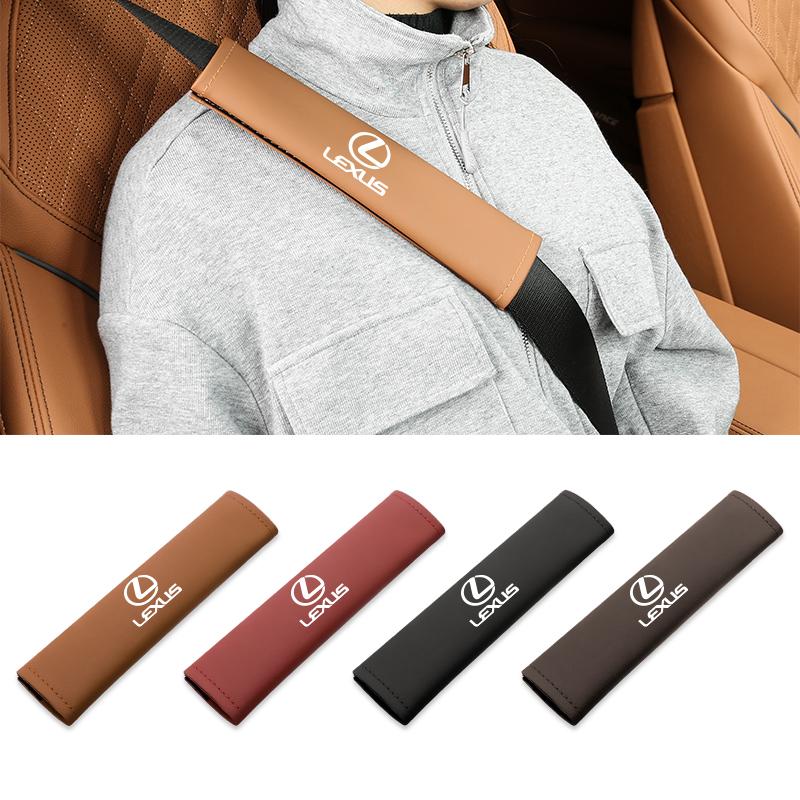 Car Pu Leather Seat Belt Shoulder Protection Set Interior Accessories For Lexus F SPORT GX460 Ct200h IS250 ES 220D IS200 Fsport