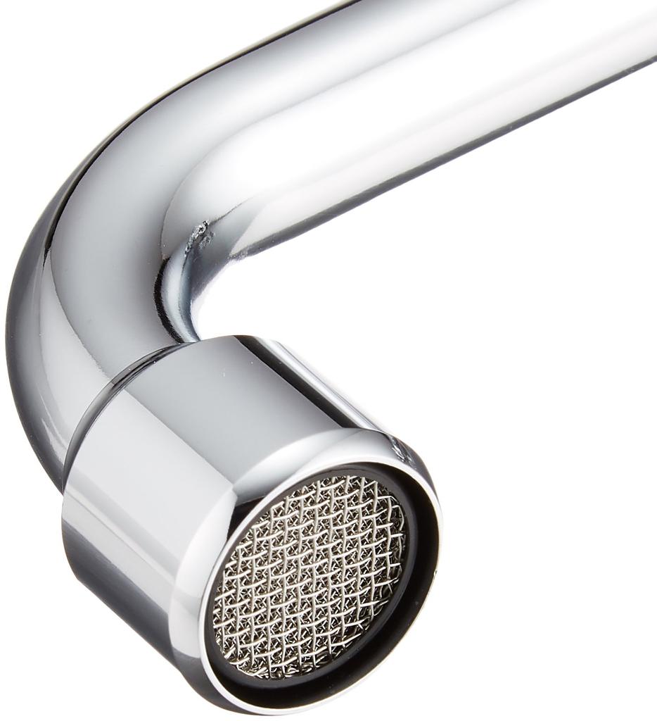 SANEI PA27JH-60X-16 Horizontal Upward Pipe with Foamer, Splash Prevention, 194mm Long