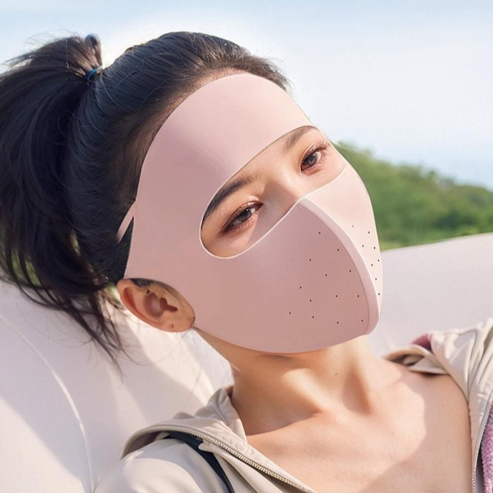 Breathable Ice Silk Mask Anti-UV Face Veil New Riding Face Mask  Outdoor Sports