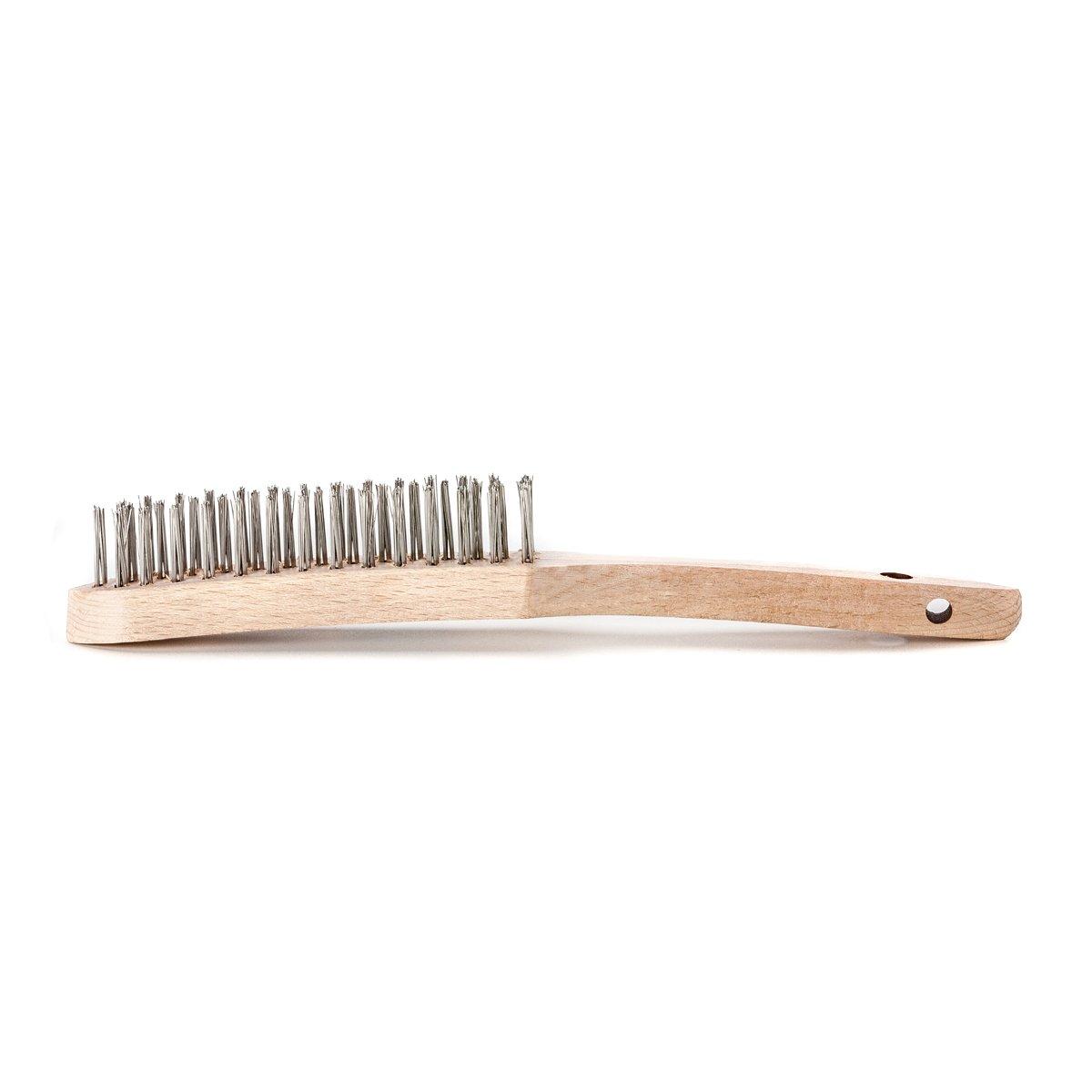 

LESSMANN wooden handle brush stainless steel wire 103731 3-line
