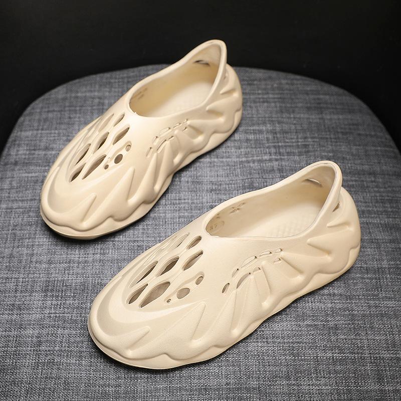 

Иностранная торговля дырявая обувь летняя одежда наступая на дерьмо ощущение спортивная сумка головные уборы мужские нескользящие сандалии на толстой подошве для пляжа 45 бежевый