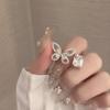Exquisite Butterfly Sugar Cube Ring For Women Adjustable Geometric Fashion Jewelry 2024