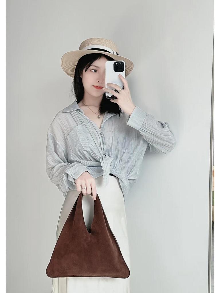 The Row 2025 New Triangle Hobo: Minimalist Versatile Handbag, Trendy Underarm Shoulder Bag