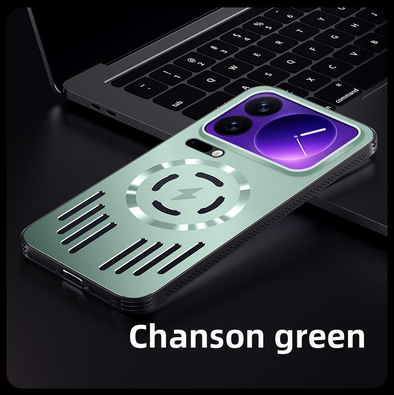 For Xiaomi Mi 17 Pro Max Case Hard Metal heat dissipation magnetic Wireless charging Protect back cover for xiaomi 17 Pro Shell