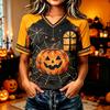Women's Short Sleeve Halloween Graphic T-Shirt Casual Tee for Costume Party