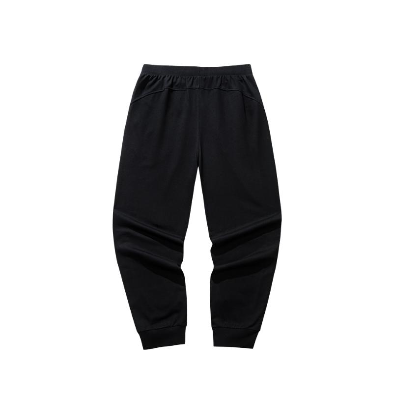 Anta Comfortable Versatile Knitted Sports Pants Men Bottoms Basic-Black 152528301-2
