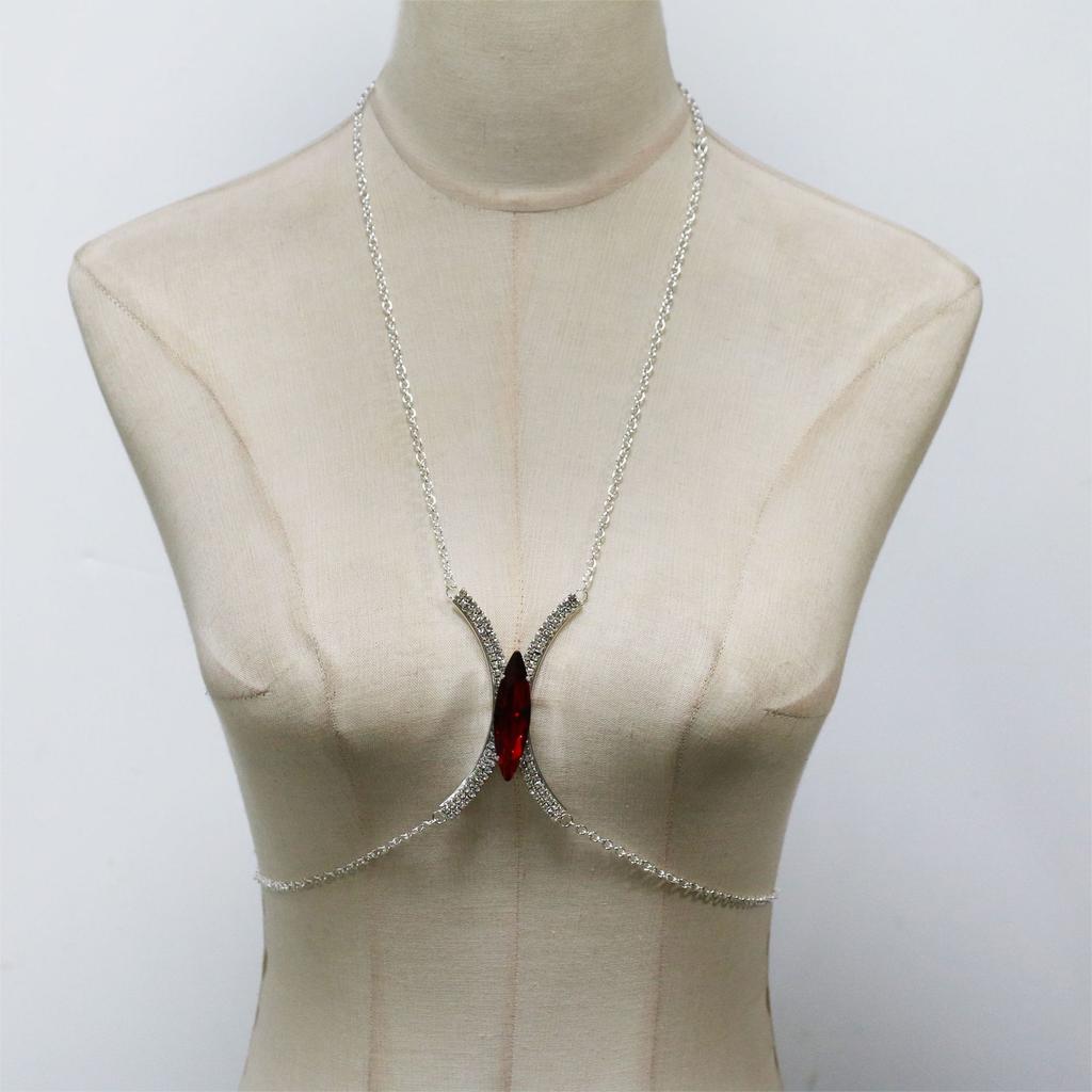 European And American Jewelry, Fashionable Rhinestone Breast Chain, Sexy Nightclub Party Jewelry And Accessories