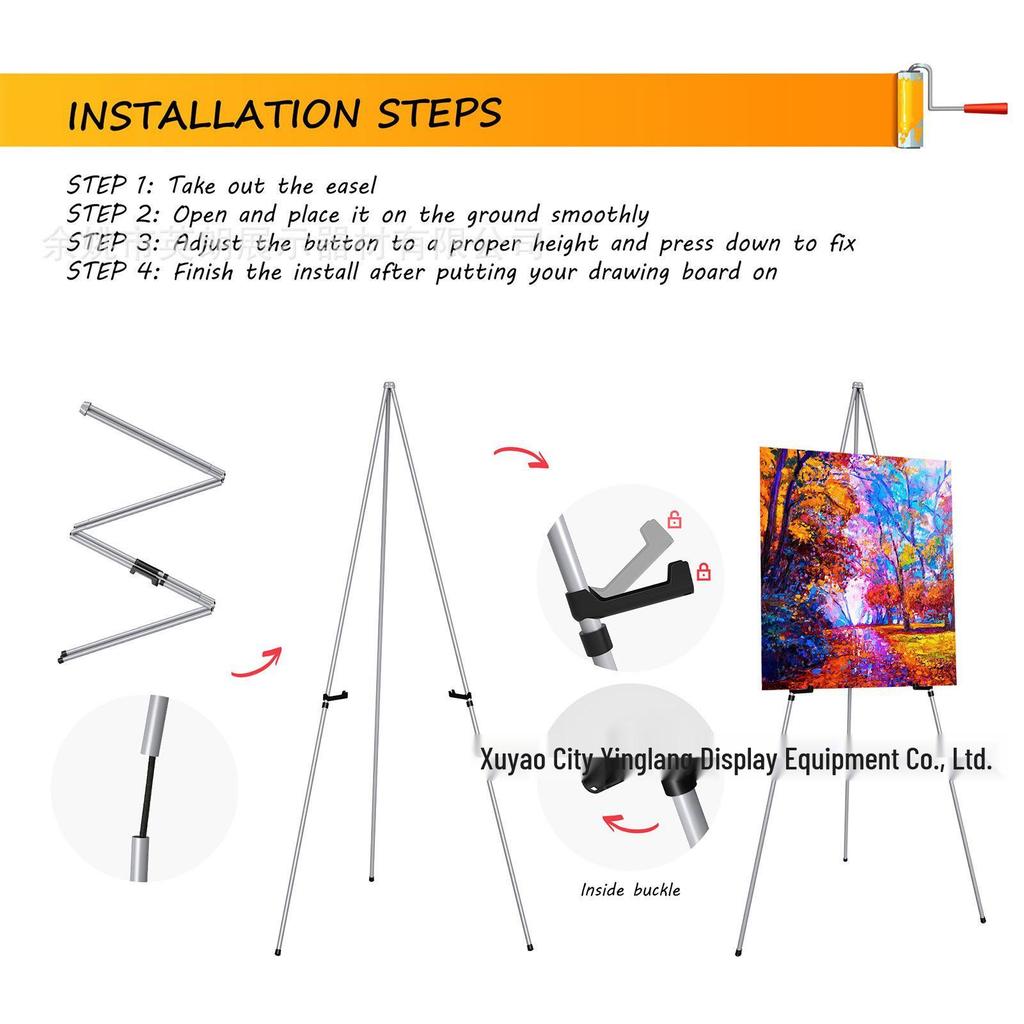 Portable Foldable Tripod Easel Set for Art Students
