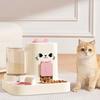 Кормушка для кошек и собак Диспенсер для воды 1,8 л Кормушка для еды 0,8 л Диспенсер для воды с герметичной крышкой Не содержит БФА Миска-кормушка для мелких питомцев для кошек и маленьких собак