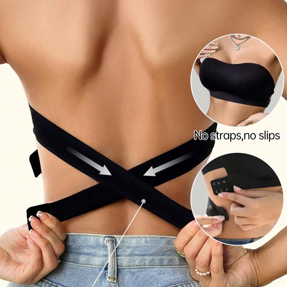 Reggiseno da donna con gancio incrociato e schiena scoperta senza cuciture