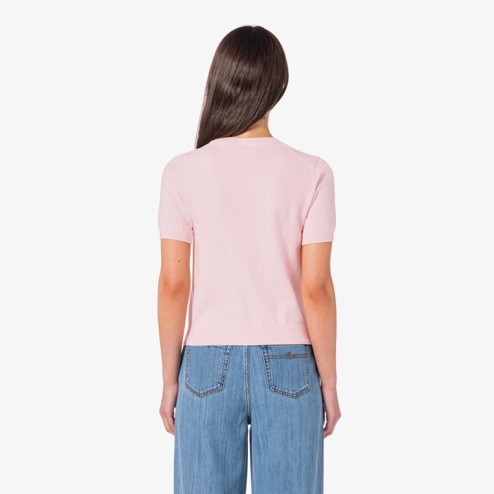 [lacoste] Women's Basic Crewneck Short Sleeve Sweater AF115E-56GADY