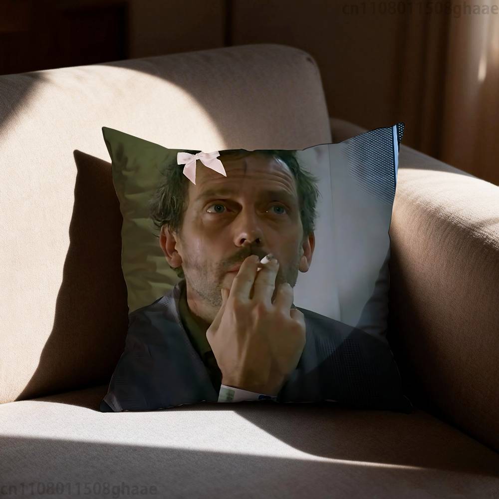 Classic House MD Pillow Case Antidustmite Pillowcase Invisible zipper silky short plush Sofa cushion cover