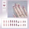Press On Acrylic Fake Nails Set with Glue High Quality Handmade Nail Extension French Tips Woman False Short Nails Press Ons