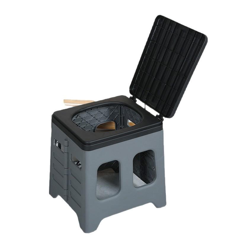 Portable Foldable Odor-Proof Toilet Stool for Adults - Ideal for Travel, Camping, and Emergencies.