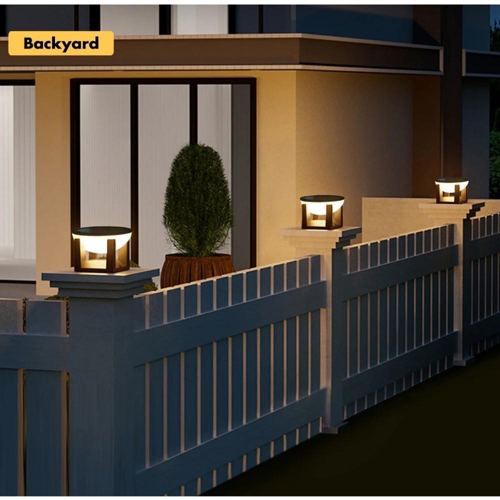 Waterproof Outdoor Solar Post Light Solar Powered Post Pillar Lamp  Patio Lighting