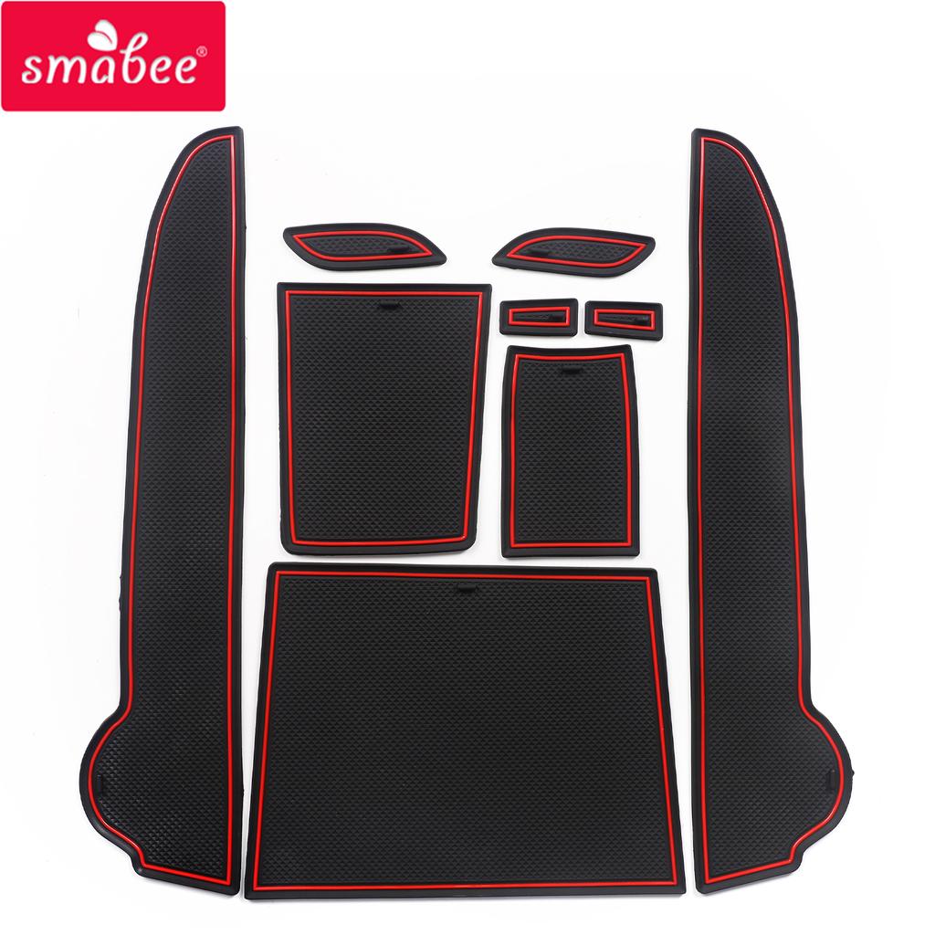 Smabee Gate Slot Cup Mat for Dacia Spring 2024-2024 for Renault Kwid E-Tech Anti-Slip Door Groove Pad Inner Accessories Non-Slip