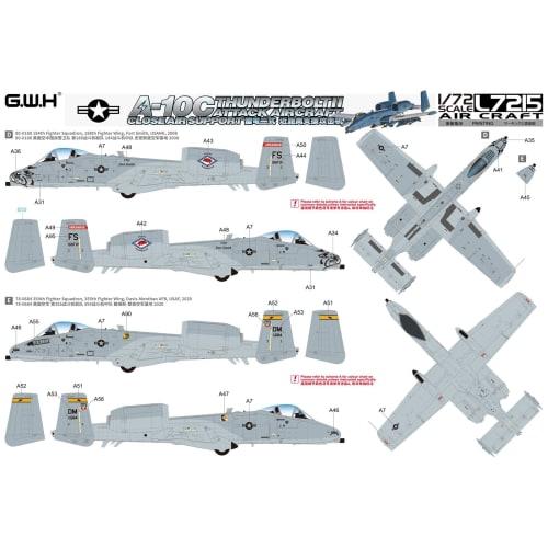Great Wall Hobby 1/72 Scale American A-10C Attack Aircraft Plastic Model Kit L7215 (Airplane)