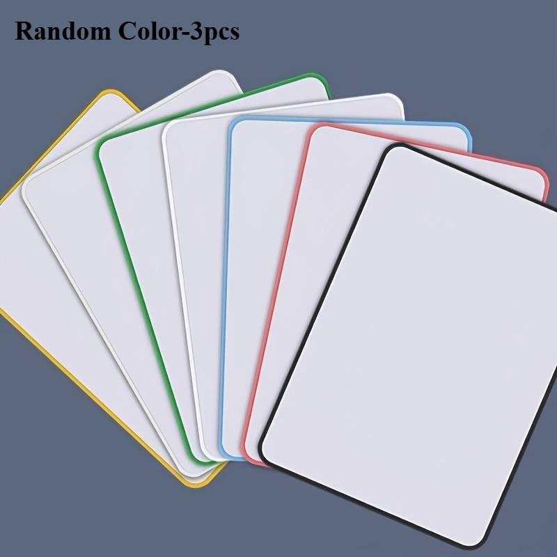 

3pcs Dual-Sided Erasable Mini Whiteboard Multi Color Smooth Finish Office Home Classroom Whiteboard School Office Supplies
