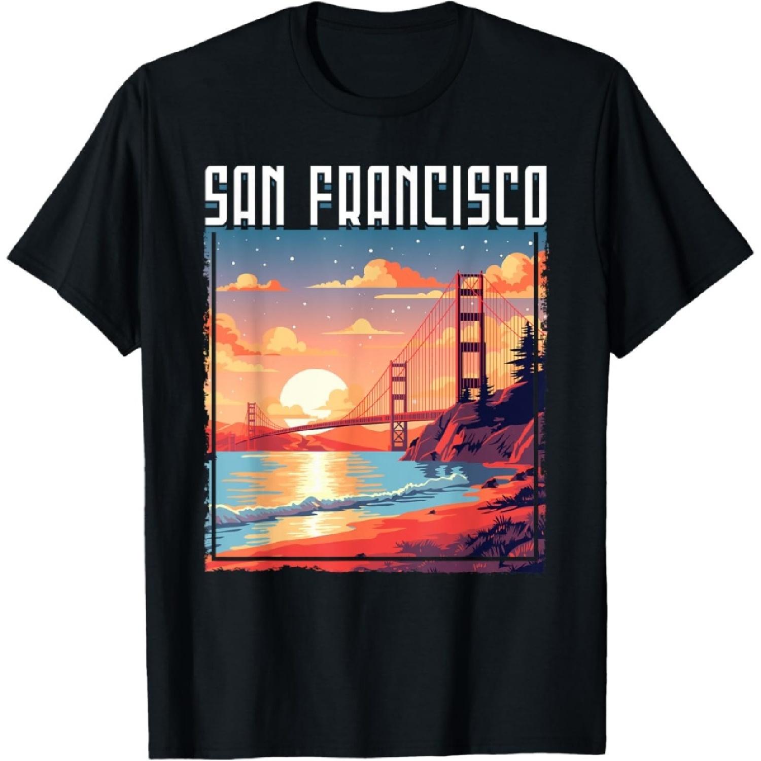 San Francisco California Golden Gate Bridge Vacation T-Shirt S