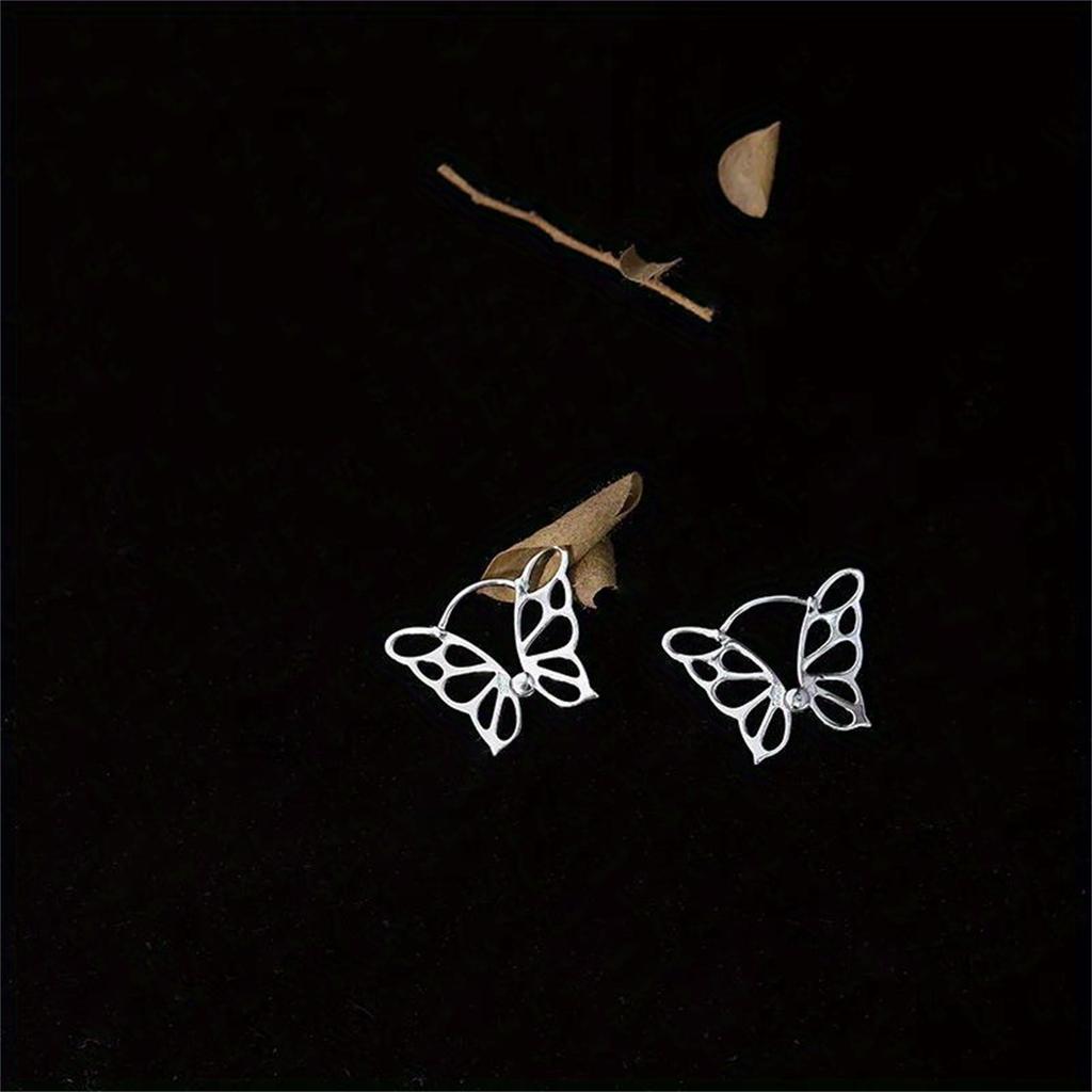 Hollow Butterfly Design Hoop Earrings Jewelry for Women Girls Daily Wear And Ideal Gift For Friends And Girlfriend
