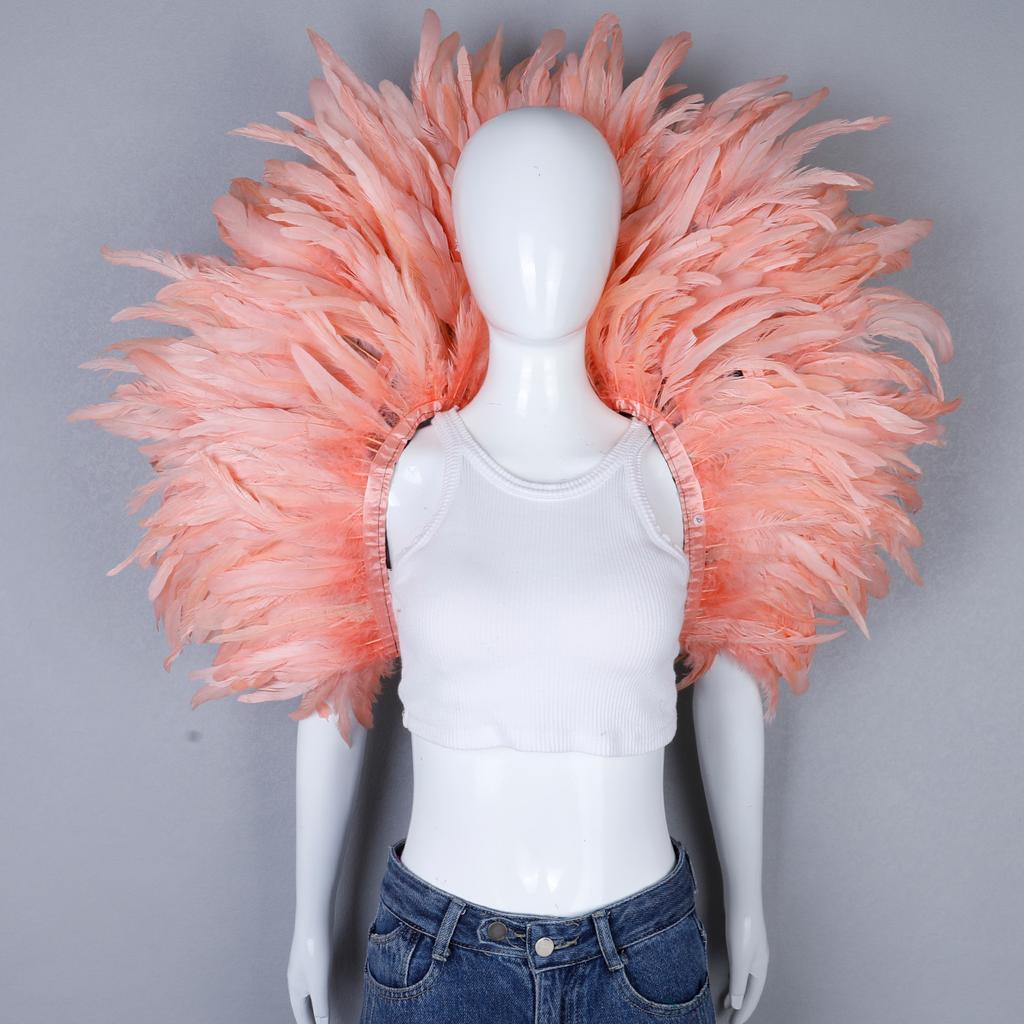 Party Luxury Scarf Feather Cosplay Designer Punk Halloween Masked Ball Carnival Feather Punk Carnival Party Apparel Accessories
