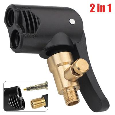 1Pc 2 In 1 Tire Valve Nozzle Clamp Can Be Deflated Car Motorcycle Tyre Valve Air Inflator Adapter