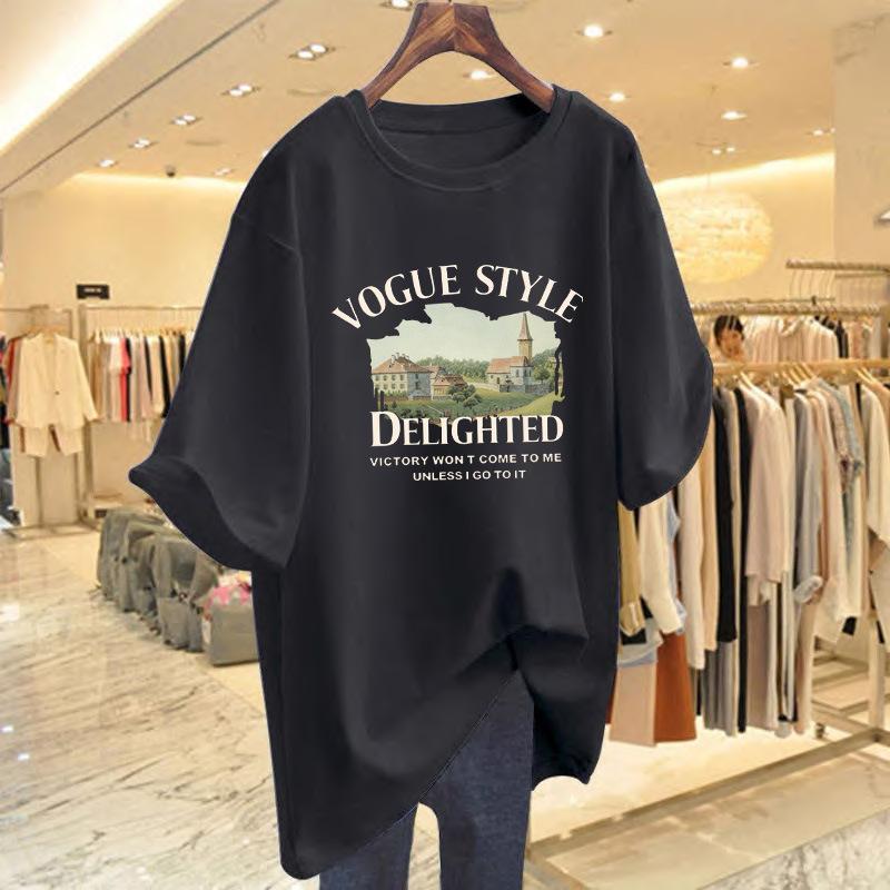 New cotton short-sleeved t-shirt women's summer 2025 new unique chic shirt slim-fitting and thin half-sleeved top trendy