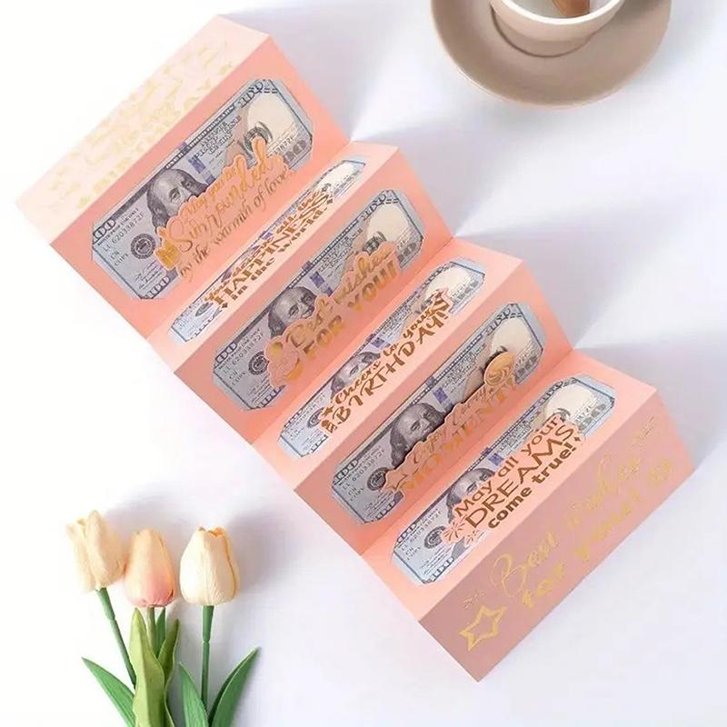 1 Stück Geburtstags-Bargeldumschläge Geld Geburtstagskarte Faltbarer Bargeldhalter Grußumschlag Geburtstags-Geldbox für Kinder Jugendliche