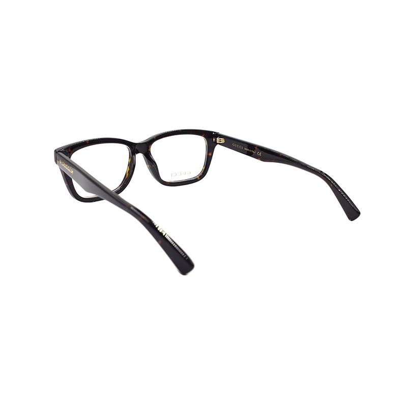 Gucci Fashionable and Vibrant Holiday Travel Edition Rectangular Optical Glasses Men's Style Tortoiseshell 55 dust bag + glasses case (random color)