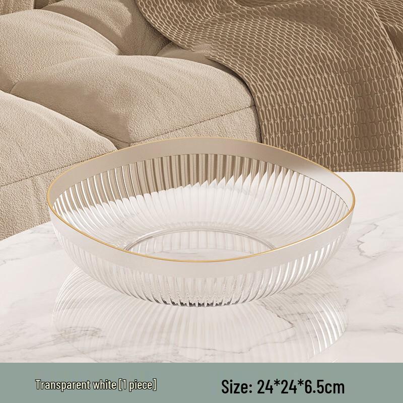 ZISIZ Прозрачная серебристая тарелка для фруктов и закусок (2-Pack)