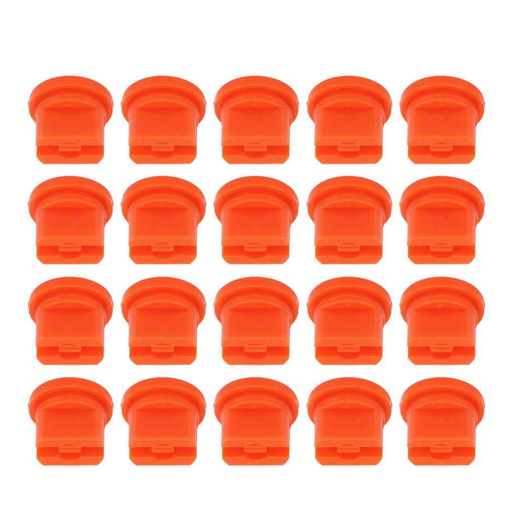 20pcs Flat Fan Spray Tip High Pressure Plastic Agricultural Sprayer Nozzle for Plant Protection Drone Orange