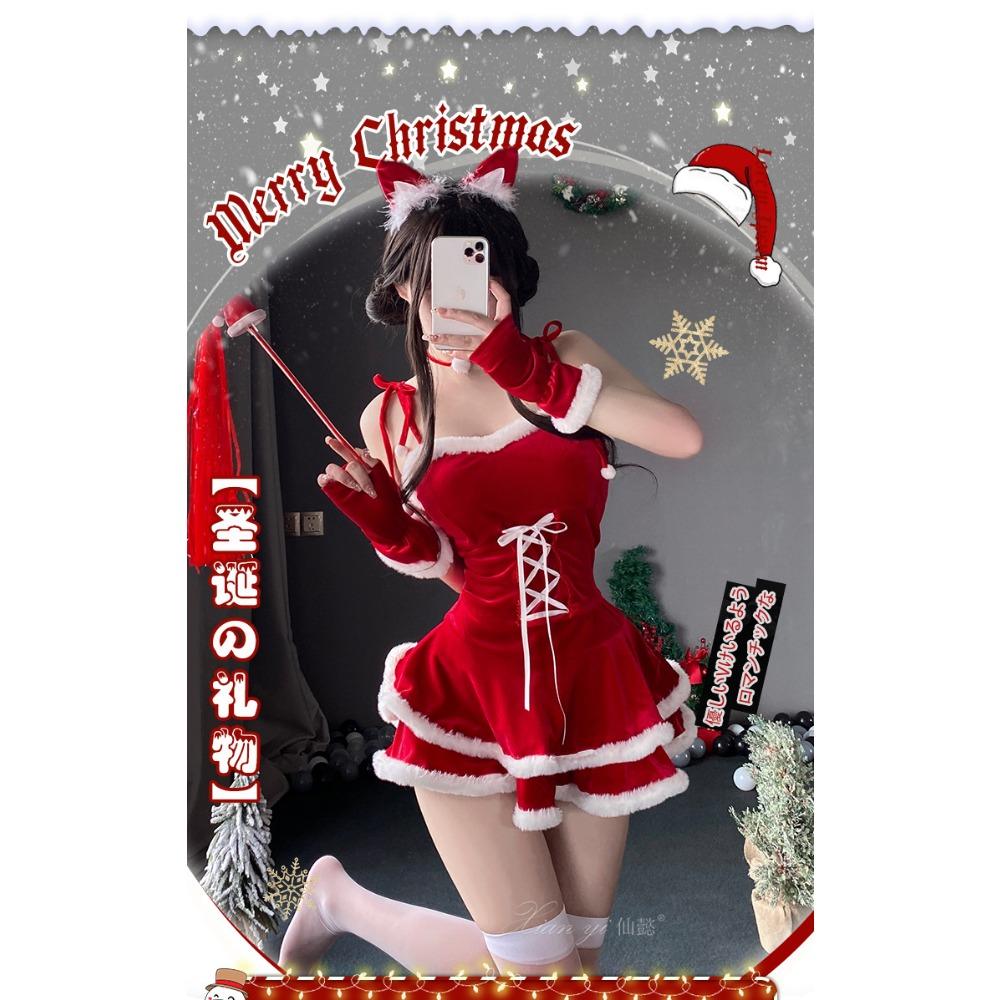 Xianyi Christmas Clothing Female Sexy Bunny Uniform Night Bar Leading Dance Performance Clothing Set New Year's Battle Suit S28