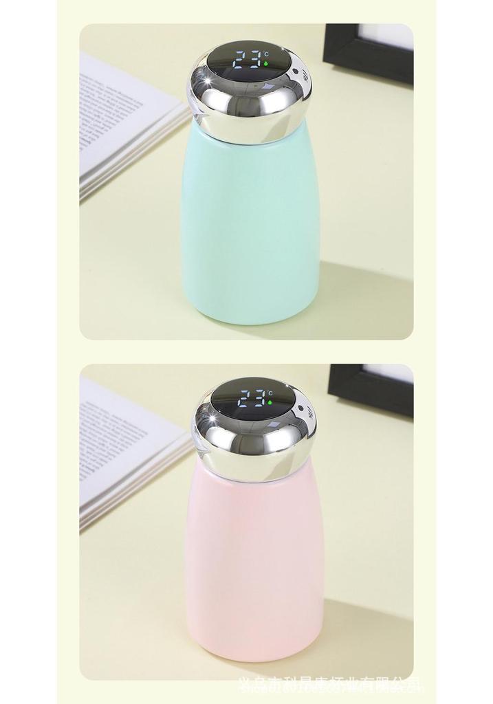 High-Quality 316 Stainless Steel Mini Thermos with Temperature Display - Chinese Style Portable Mushroom Design, Small Capacity Gift Cup