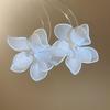 Iron Wire Iron Mesh Flower Earrings Big Floral Exaggerated Women Floral Ear Studs Pearl Jewelry Accessories Ladies Stud Earrings