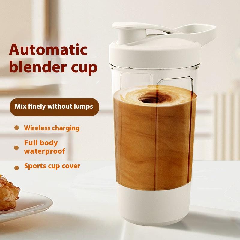 Taza Mezcladora de Café Eléctrica Portátil de 450 ml Recargable por USB Taza Mezcladora Totalmente Automática Para Fitness Deportes al Aire Libre Gimnasio