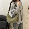 Crossbody Bag Female Lazy Style Literary and Artistic Large-capacity Dumpling Bag Student Casual Simple Solid Color Shoulder Bag