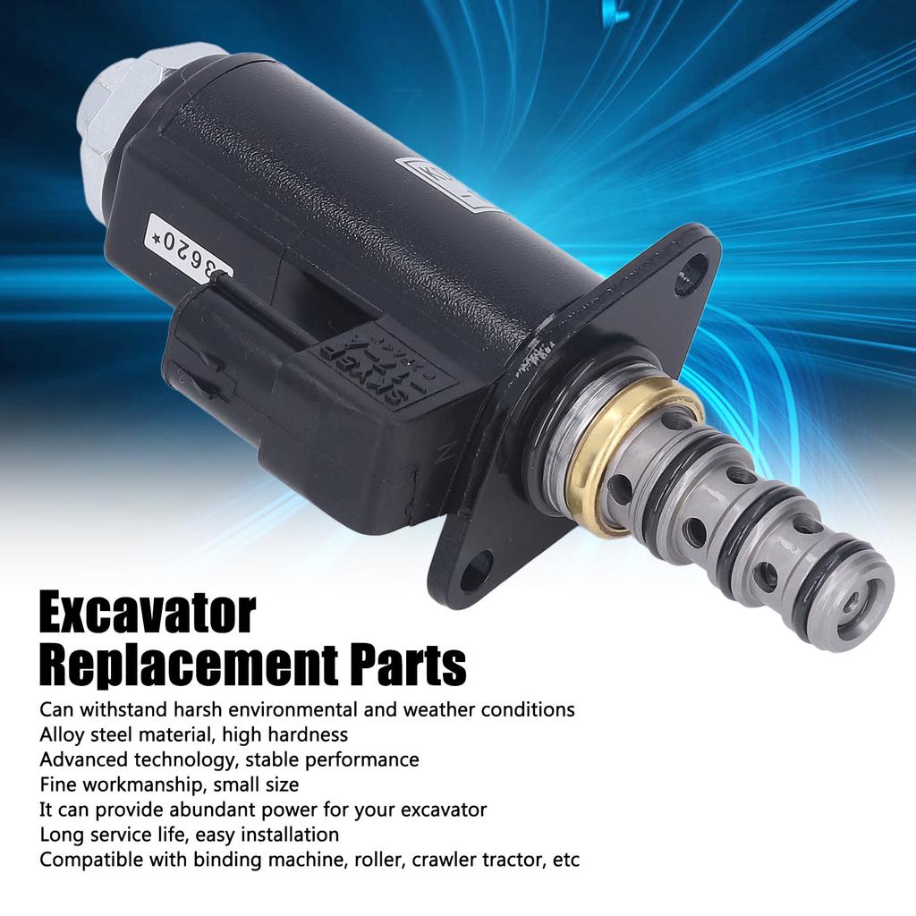 Hydraulic Pump Solenoid Valve Alloy Steel High Hardness Excavator Replacements for Kobelco SK250 Excavator Solenoid Valve