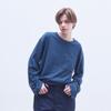 Moseu Oversized Pocket Embroidered T-Shirt_Blue