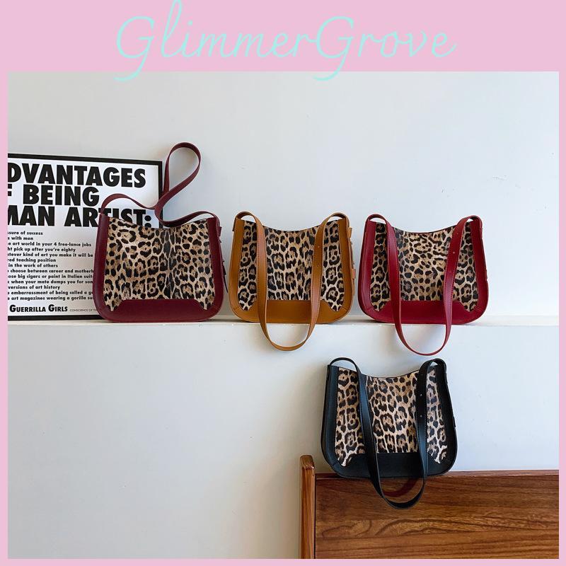 Elegant Pu Leather Leopard Pattern Small Handbag For Women In Trendy Colors Ideal For Daily Use