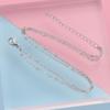 Stainless Steel Double-Layer Bead Chain Anklet - European & American Style