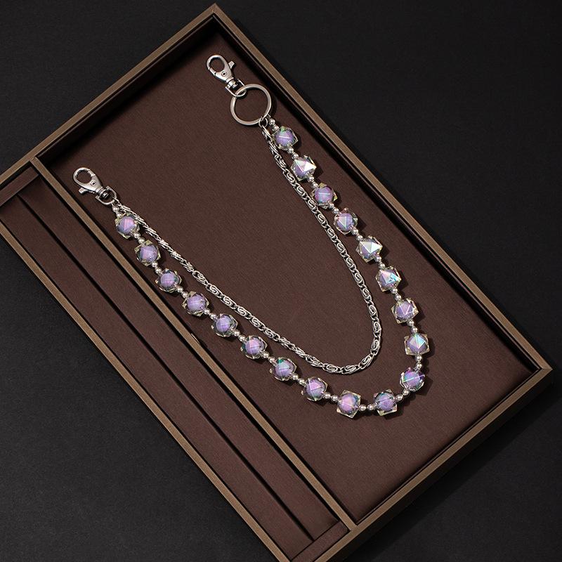 Color Dopamine Candy Color Waist Chain Macaron Color Pants Chain Trend Hip Hop Style Jeans Hanging Chain