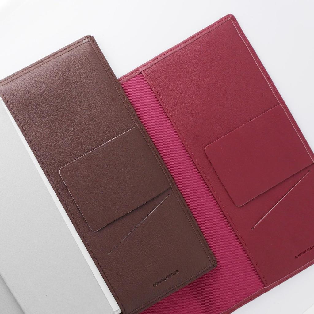 SLIP-ON OSL Free-Form 46-Size Book Cover, Navy, OSL-4501-NV, Genuine Leather, Soft Leather