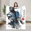 Mortal Kombat Ice Warrior Sumie Blanket  Soft Warm Aesthetic Plush Throw Blanket For Couch Chair Bed Flannel Bedspread Bed Cover