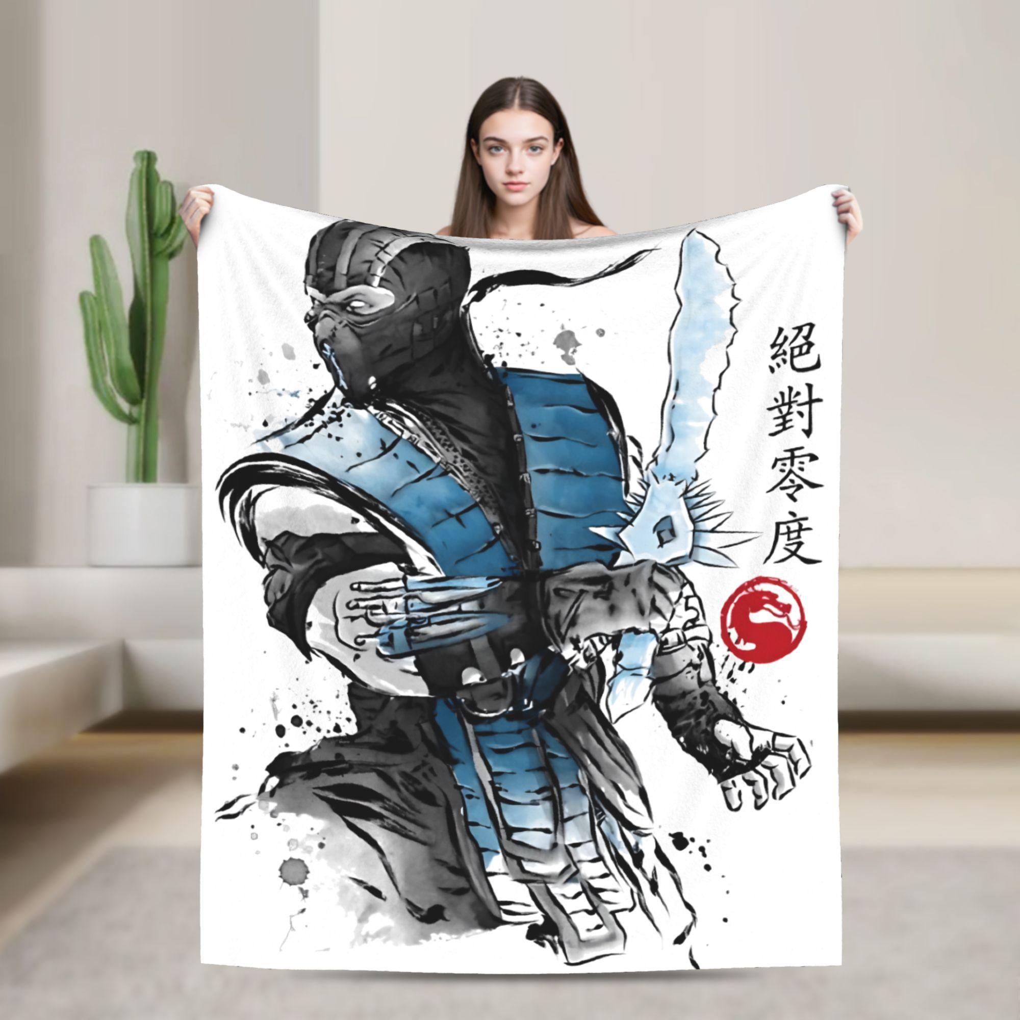 

Mortal Kombat Ice Warrior sumie Blanket Soft Warm Aesthetic Plush Throw Blanket For Couch Chair Bed Flannel Bedspread Bed Cover 75x100cm (30x40inch)