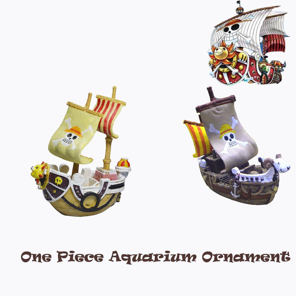 Beautiful Resin Pirate Ship Aquarium Ornament Gift Non-toxic Durable 6''*2''*5''