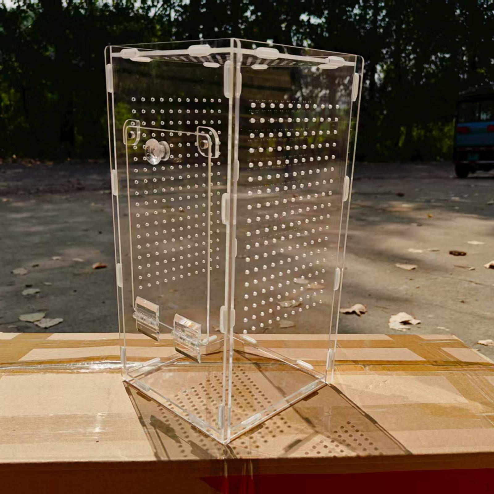 

Acrylic Mantises Terrarium Cage Breeding Tank Hatching Case, Transparent Feeding