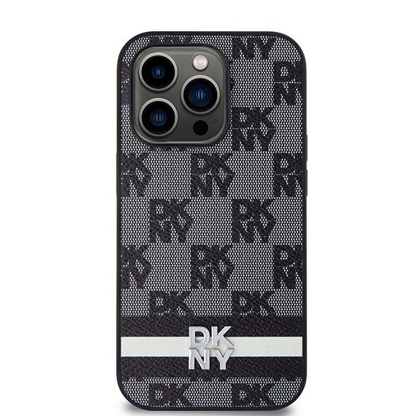 Dkny Dkhcp14Lpcptssk Iphone 14 Pro6.1 Czarny/Black Hardcase Leather Checkered Mono Pattern & Printed Stripes